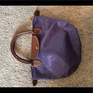 Long Champ small purple bag